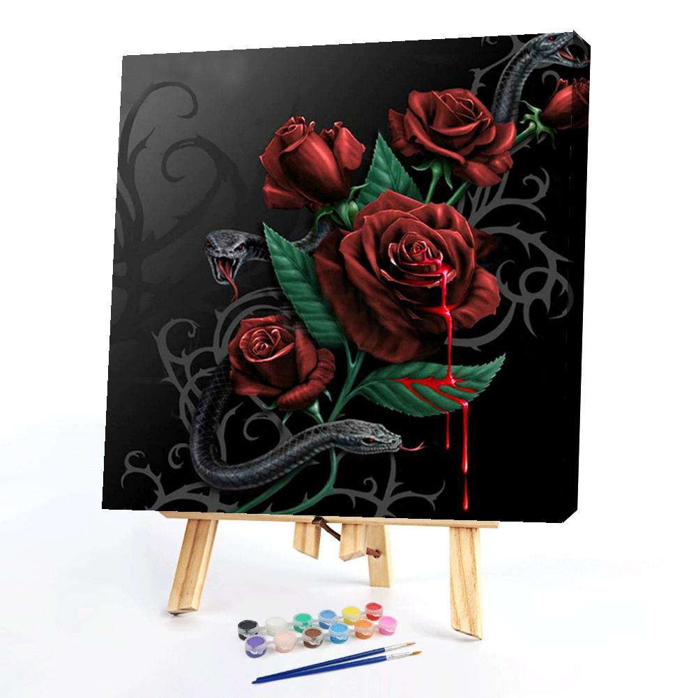 

40*40CM - Paint By Numbers - Rose Flower, 501 Original