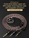 Earphone Wire Silver-Plated Copper OFC Copper Earphone Cable for TRN MT1 MAX TA4