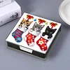 5D DIY PU Diamond Art Note Box with 160 Sheets Paper Mosaic Kit (Kitty Socks)