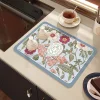Diatom Mud Table Top Coffee Machine Cups Drying Water Uptake Mat Modern Home Kitchen Counter Mat