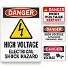 4pcs - Danger High Voltage - Vintage Metal Signs(12*16Inch)