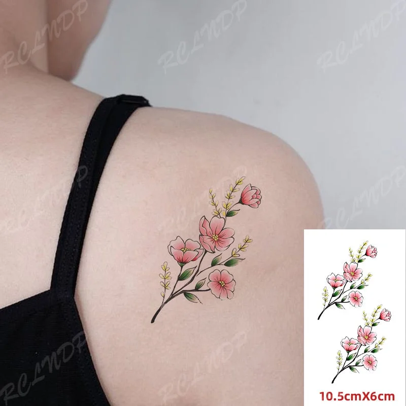 Waterproof Temporary Tattoos Sticker letters Love tatoo heartbeat wave Water Transfer Flash fake tattoo for girl women 10.56cm
