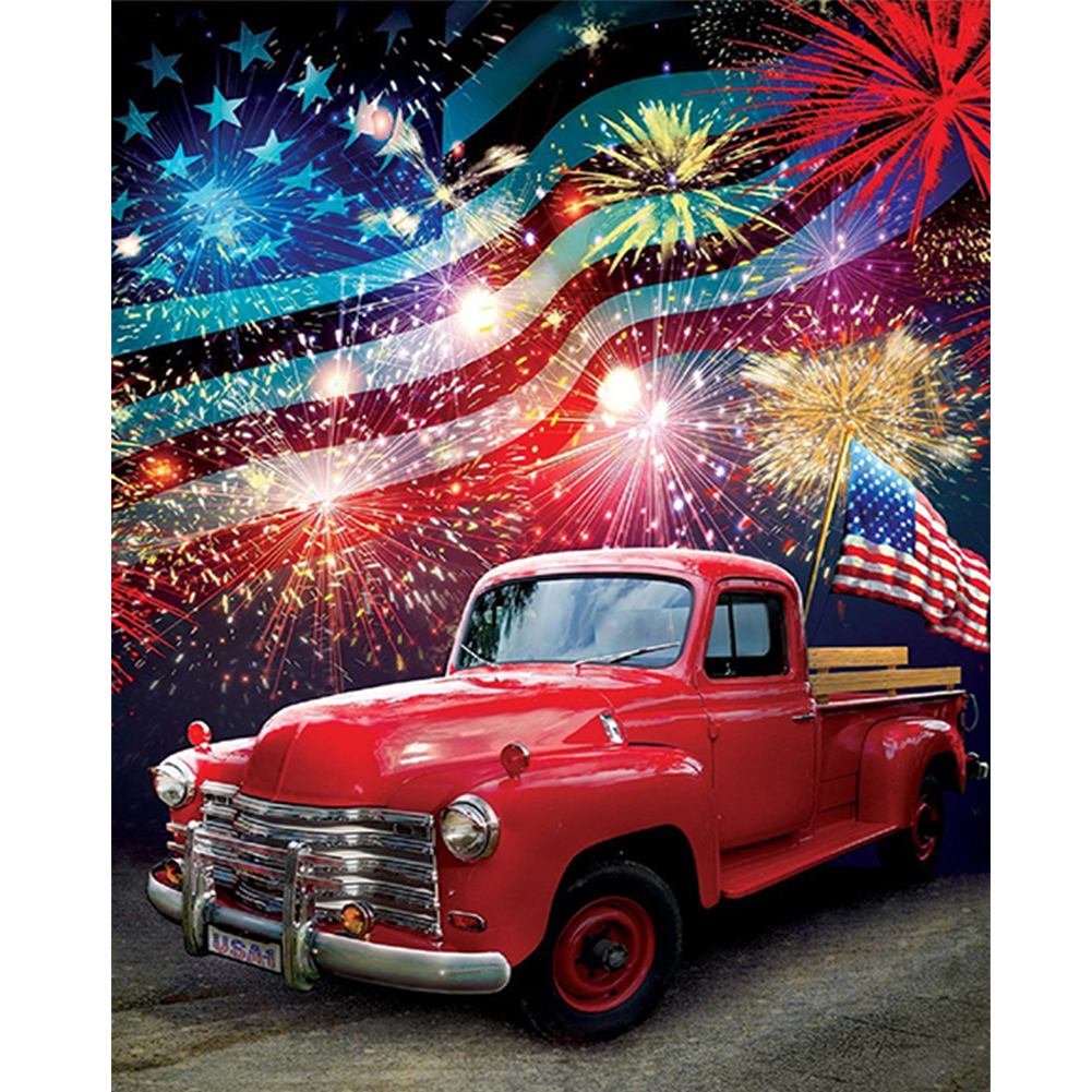 Running Car-Paint by Numbers-16"x20"/40x50cm