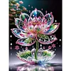 Wassertropfen Lotus - speziell geformtes Diamantgem&auml;lde - 30*40cm