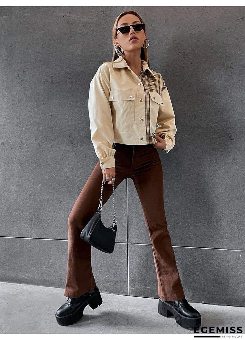 Casual Jacket Jacket Loose Casual Single-breasted Lapel Jacket Women | EGEMISS