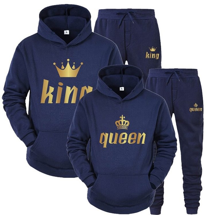 Blue King & Queen Tracksuits 4 in 1