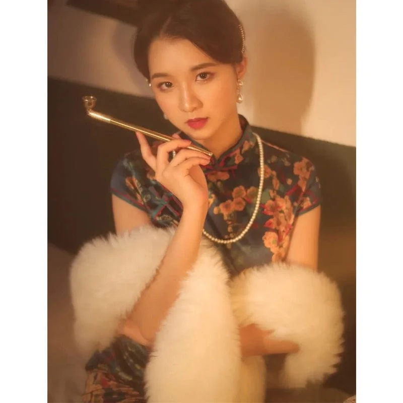 Winter colleciton, faux Fur Qipao Shawl