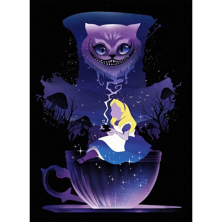 Silhouette - Alice In Wonderland 11CT Stamped Cross Stitch (30*41CM) fgoby