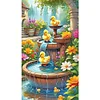 Diamond Painting-Round AB Drill Garden Fountain(75*45CM)