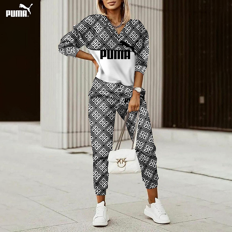 [PUMA®] 2023 Nowy zestaw damskich spodni dojazdowych z topem