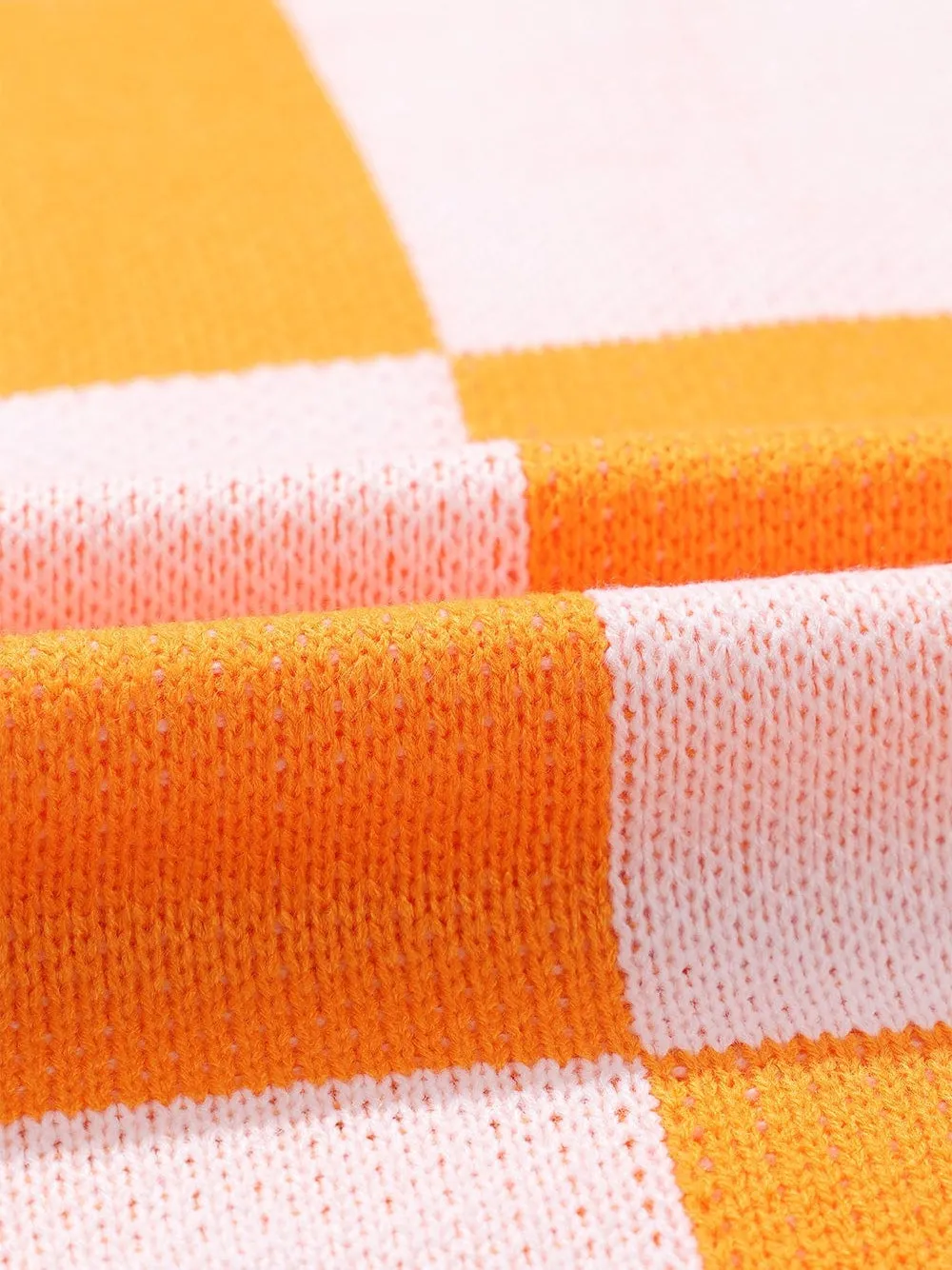 Everyday Checkered Knit Sweater