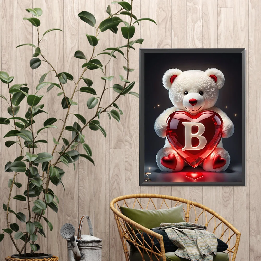 Diamond Painting - Full Square Drill - Bear Love B(Canvas|35*45cm)