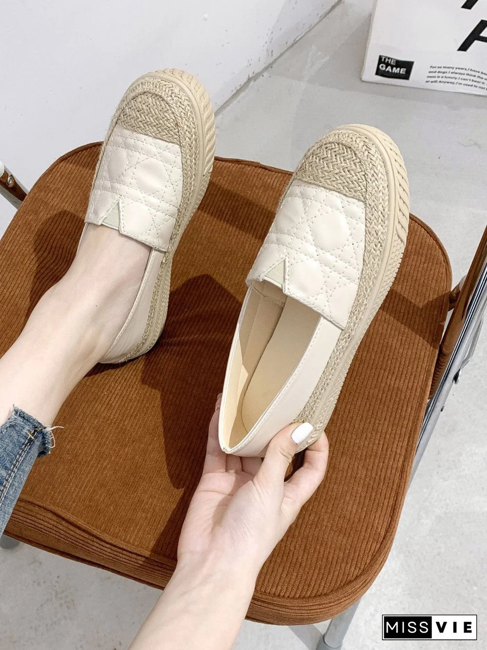 Breathable Lightweight Woven Platform Fisherman's Shoes