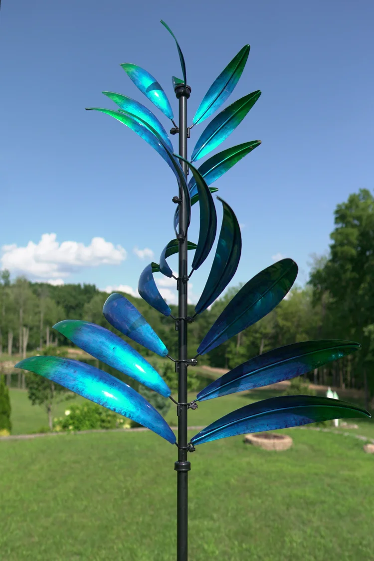 Blue Feather - Kinetic Windspinner