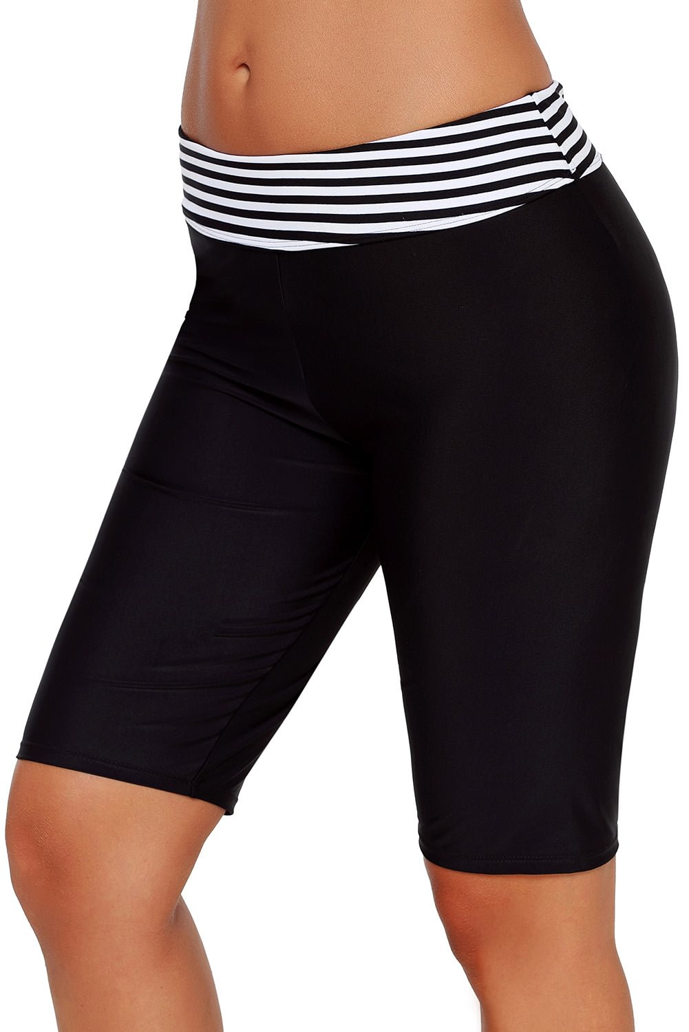 Buzzdaisy Striped Waistband Boy Leg Short Swim Bottom