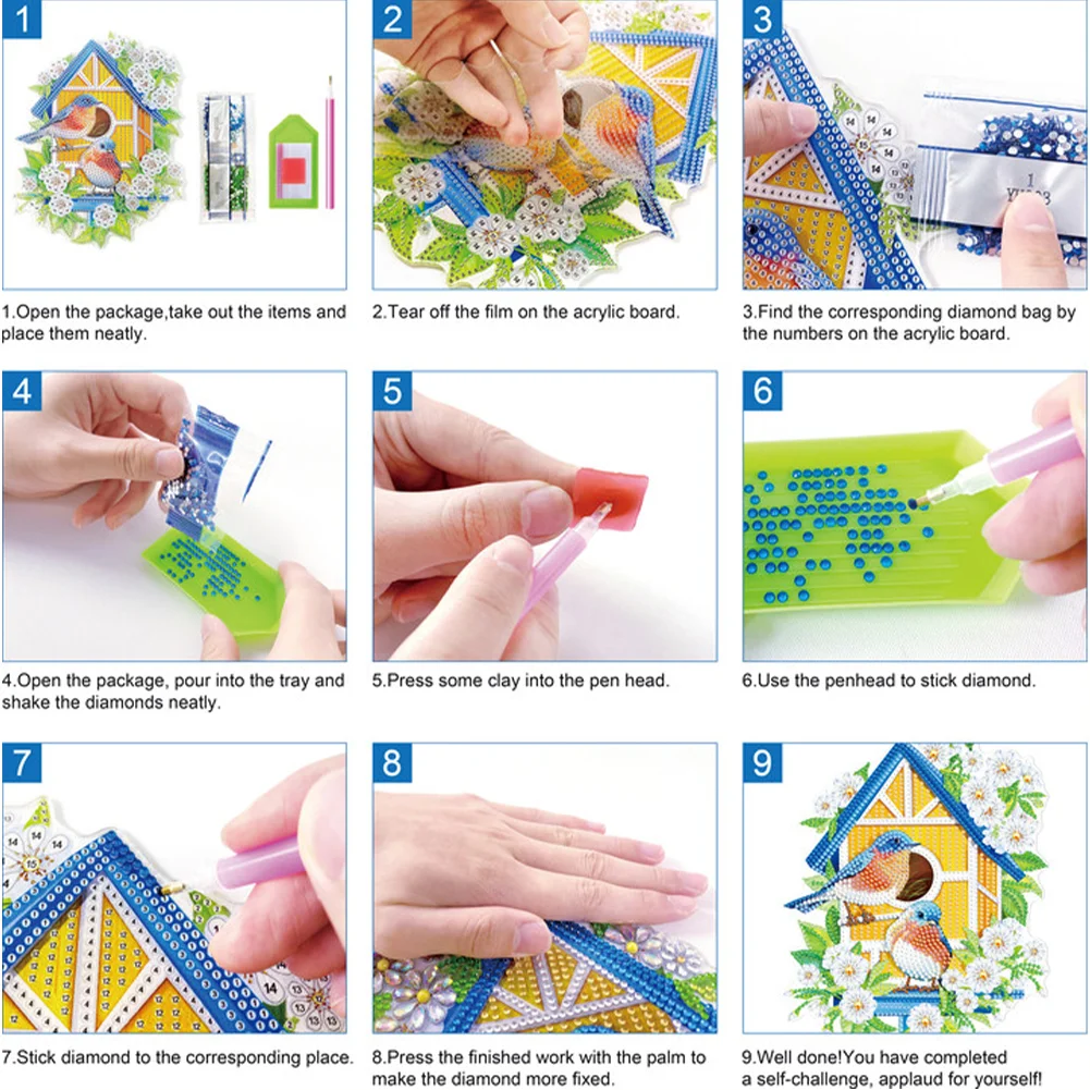 DIY Halloween Witch Acrylic Special Shaped Table Top Diamond Painting Ornament Kits