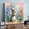 Framed Diamond Painting - Full Round Drill - Rabbit (25x25cm)