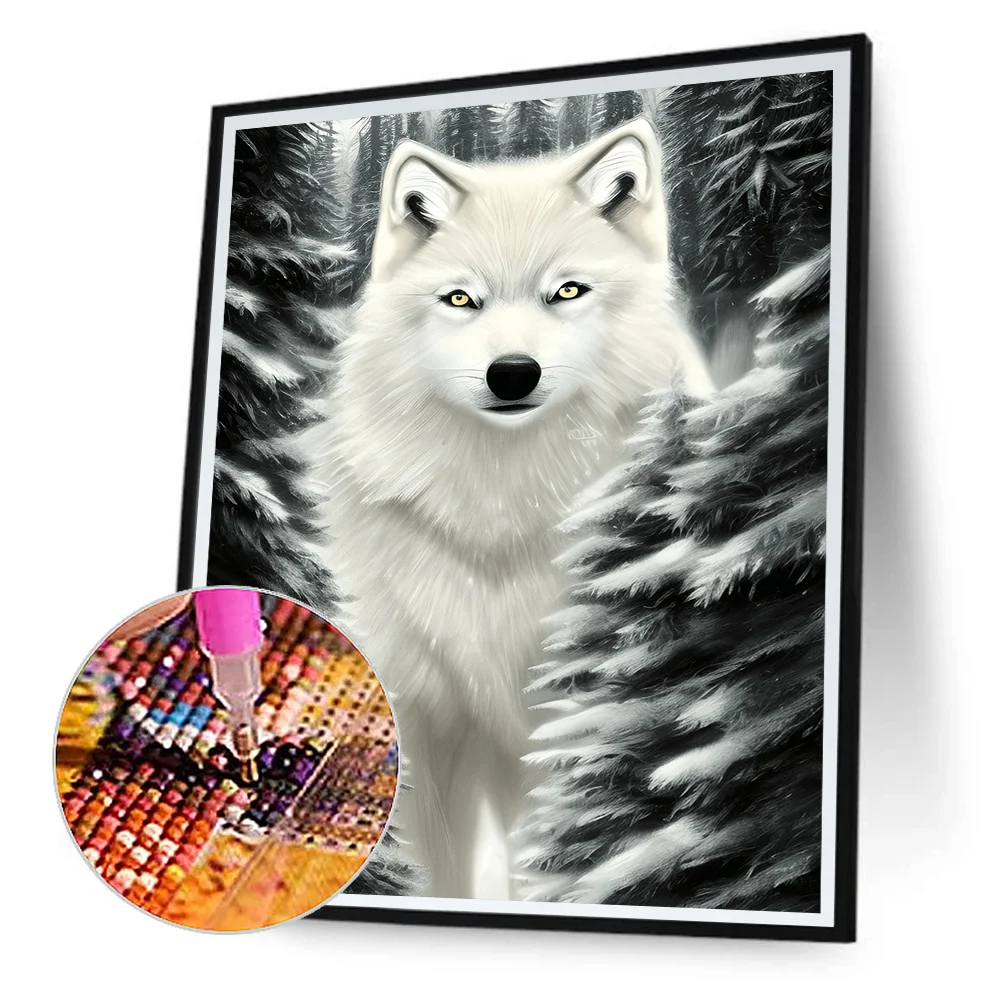 Diamond Painting - Full Round Drill - Wolf(30*40cm)