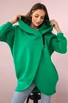 Women's Plus Size Casual Zipper Hooded Design Sports Fleece Sweatshirt Zipper Jacket