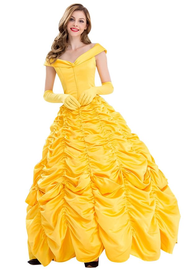 Sexy Beauty And The Beast Princess Belle Off Shoulder Costumes-elleschic