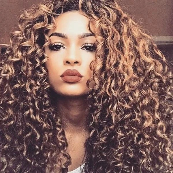 Zaesvini Hair® | Brazilian Hair Wig Long Curly Wavy Wigs