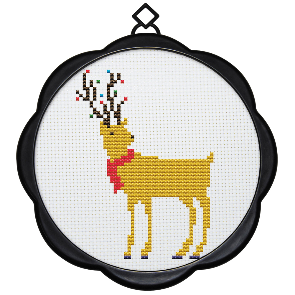 

Deer - 11CT Stamped Cross Stitch - 17*17CM (With Frame), 501 Original
