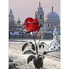>SALE<5D DIY Full Round Drill Diamond Painting Red Rose Kit Home Decor 30x40cm
