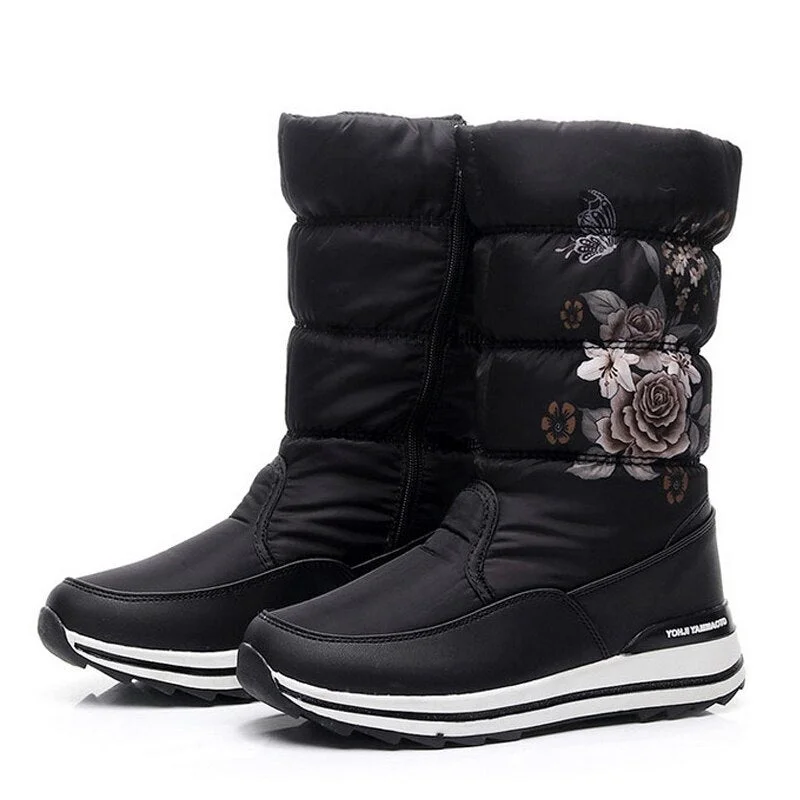 Winter Boots Women Waterproof Snow Boots Female Plush Warm Women Boots Winter Shoes Mid Calf Boots Botas Mujer 2020