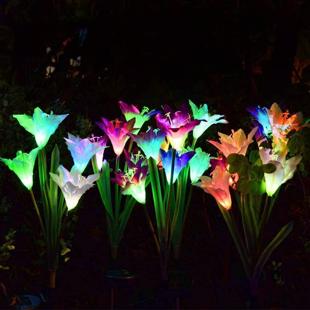（Garden Upgrade）Solar Powered Lily Flower Light