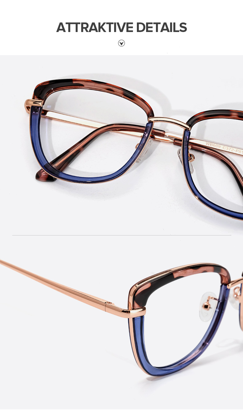 Adriana Blau Rechteckig Brille