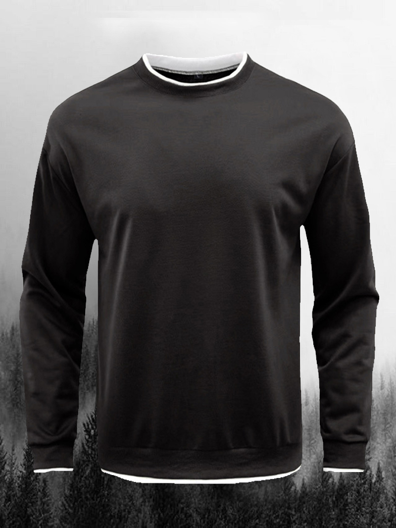 Outdoor Casual Solid Color Men's round Neck Sweater