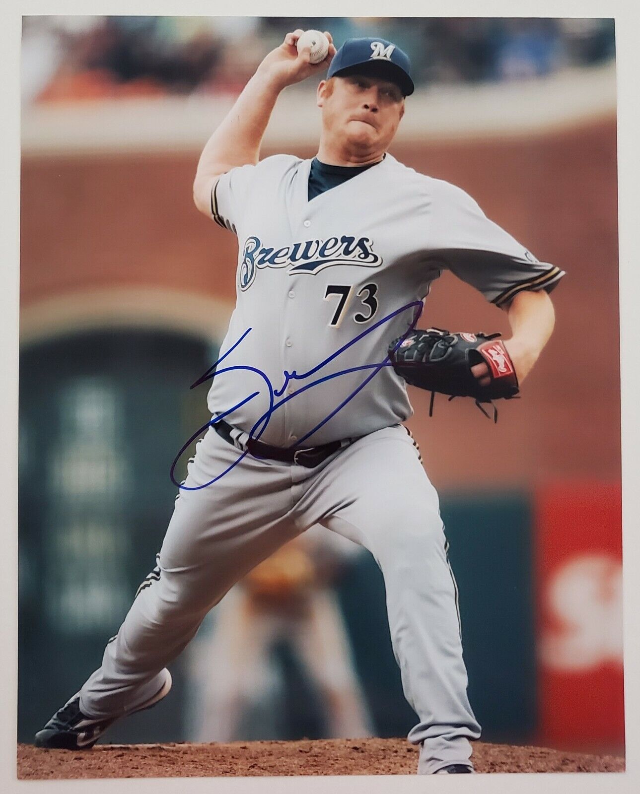 Seth McClung Signed 8x10 Photo Poster painting MLB Milwaukee Brewers Pitcher RAD