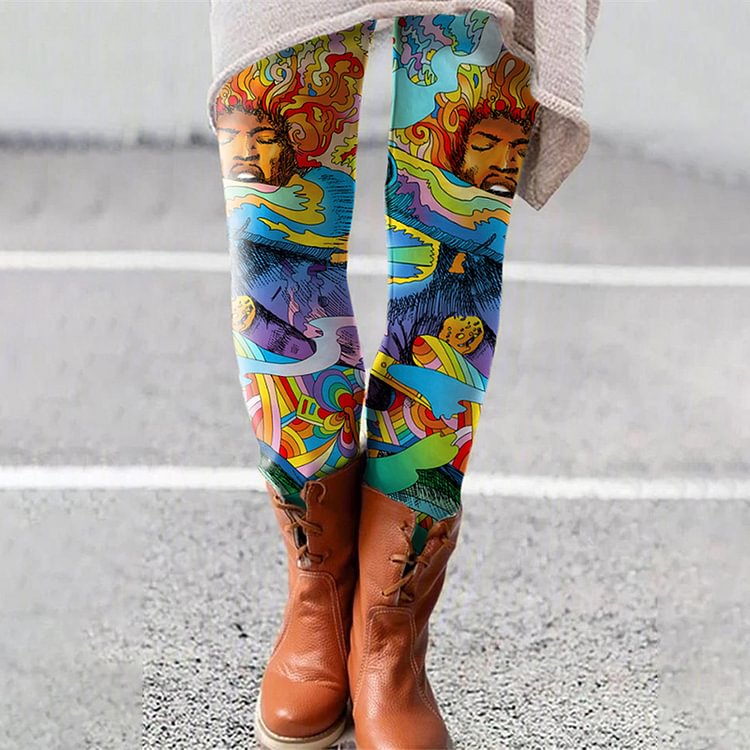 Hippie Music Personality Casual Leggings
