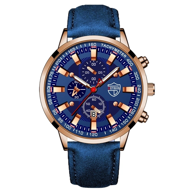 Retro Geometric Single Folding Buckle Quartz Men’s Watches