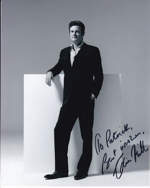 COLIN FIRTH Signed Autographed Photo Poster paintinggraph - To Patrick FULL SIGNATURE RARE