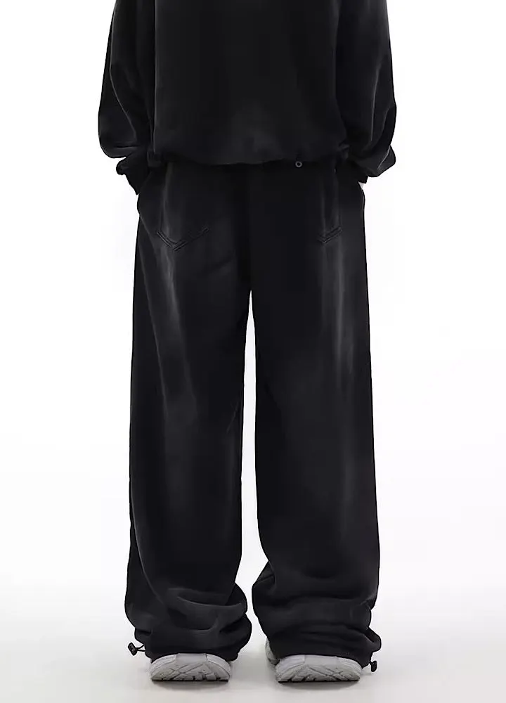 Brownm Hop Graffiti Design Drawstring Sweatpants Unisex