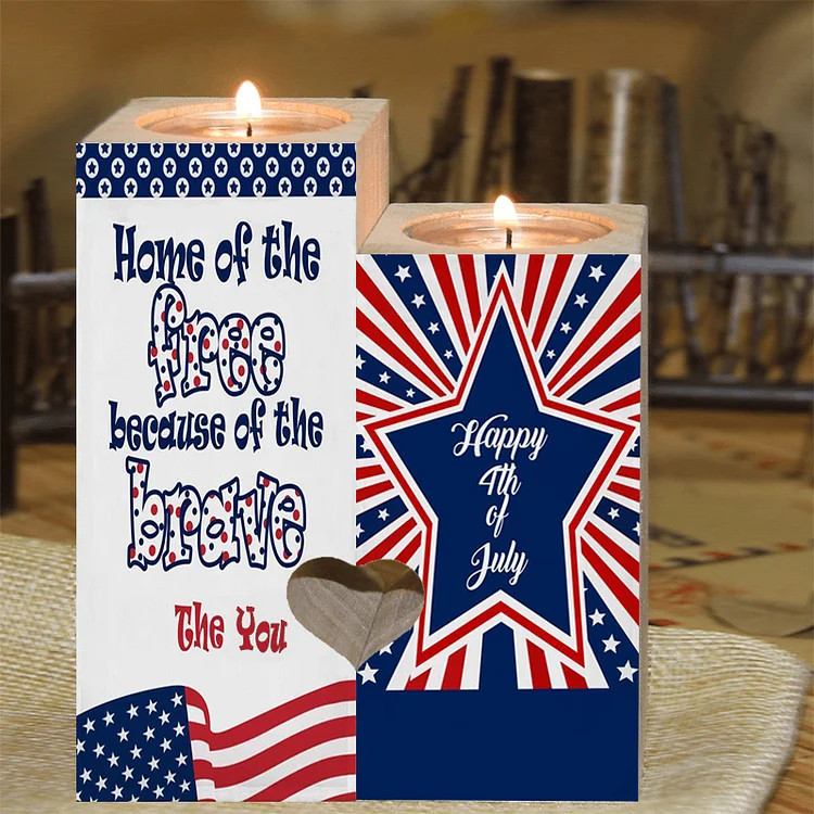 USA American Flag Candle Holder，USA Happy Fourth of July Candle Holder，Patriotic Candle Holder， Independence Day