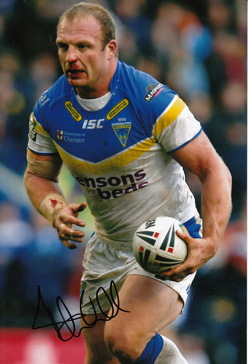 Warrington Wolves Hand Signed Garreth Carvell 12x8 Photo Poster painting 4.