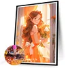 Dessin Animé Anime Fille-Perceuse Ronde Peinture Diamant-30 * 40CM
