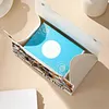 (24cm)Diamond Art Tissue Box Cover DIY PU Desktop Organizer Large(Cat)