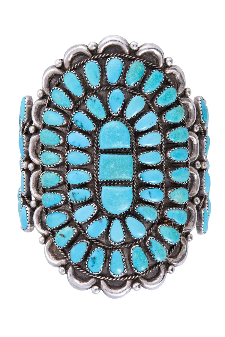 Cuff, Cluster, Turquoise, Hallmark, Vintage, 2745