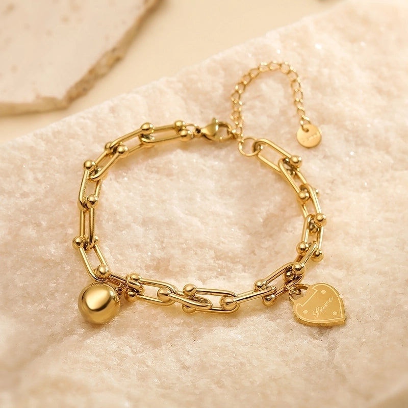 Retro Minimalist Commute Geometric 304 Stainless Steel Bracelets In Bulk