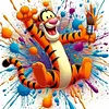 Tigger Painter - 18CT Stamped Cross Stitch 25*25cm tapestrymarket