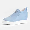 Women Faux Suede Wedge heel Sneakers Slip on Breathable Shoes