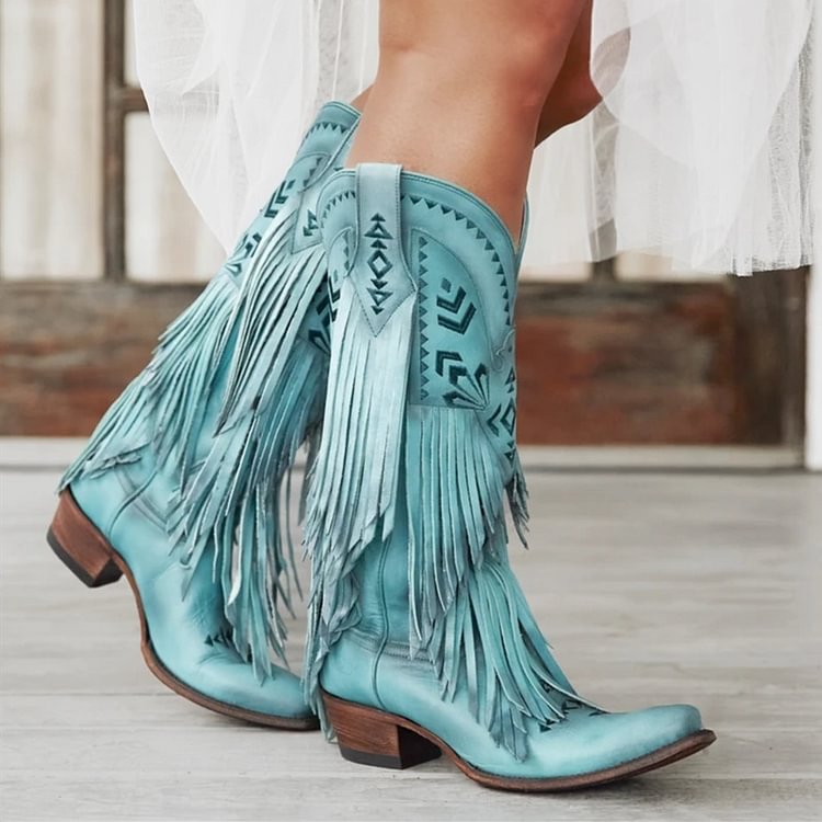Women Winter Vintage Tassel Boots