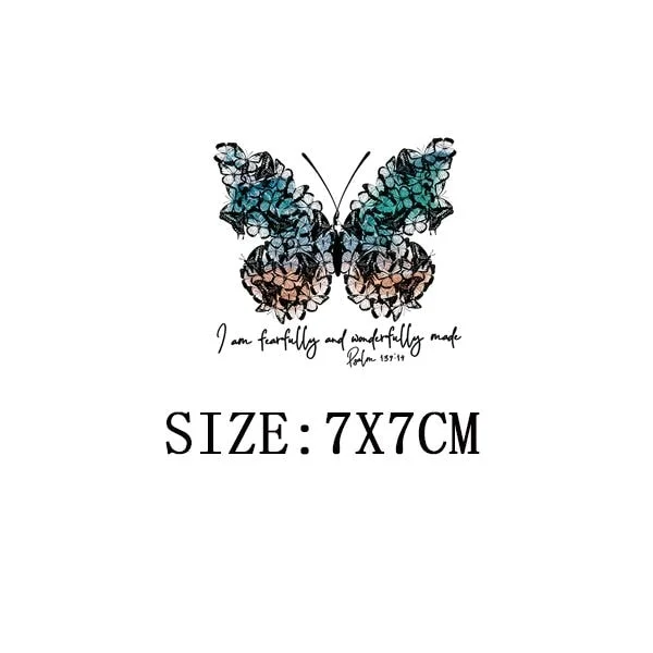 Beautiful Butterfly Thermal Sticker On T-shirt DIY Washable Iron On Hoodies Funny Design On Clothes Patches Appliqued Decoration