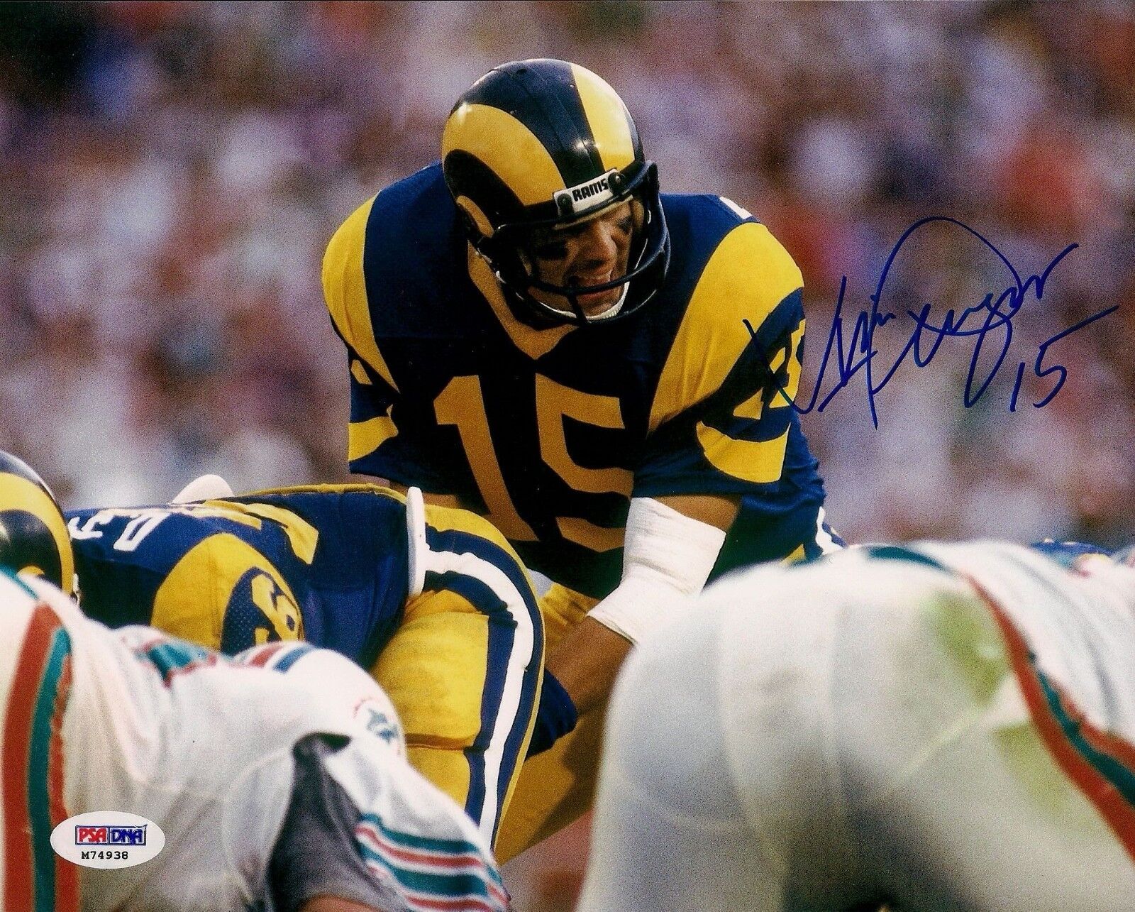 Vince Ferragamo Signed Los Angeles Rams 8x10 Photo Poster painting PSA/DNA COA Picture Autograph