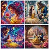 (Multi-Style) Beauty And The Beast-14CT Stamped Cross Stitch 50*50cm/19.69*19.69in