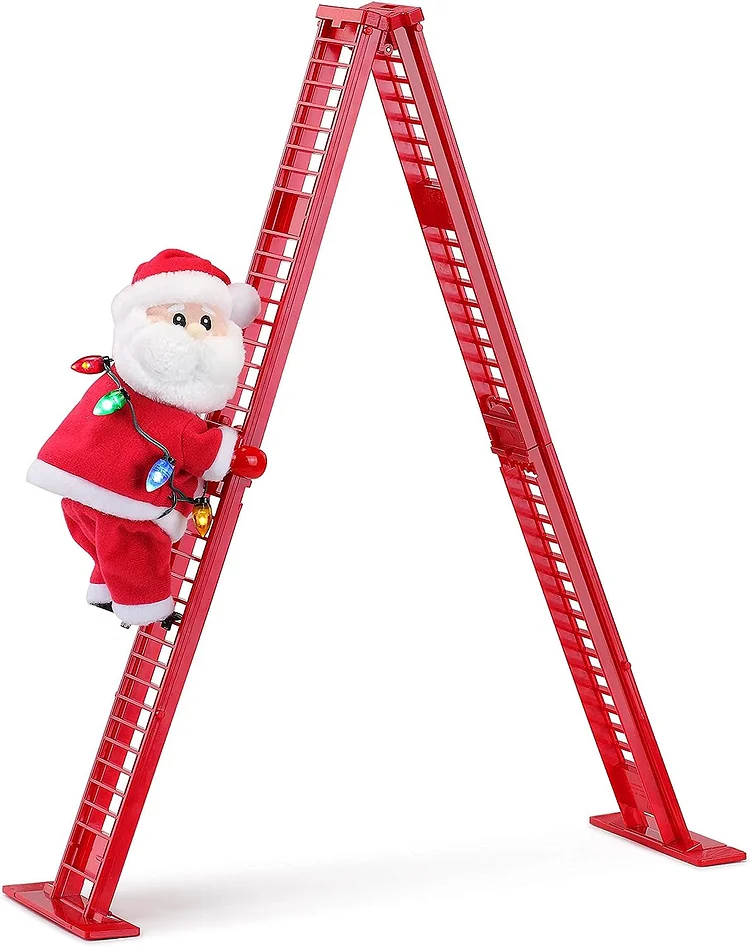 🔥kukelife🔥Mr. Christmas 37266 Super Climber Musical Animated Indoor Christmas Decoration, 42 Inches, Soft White Santa