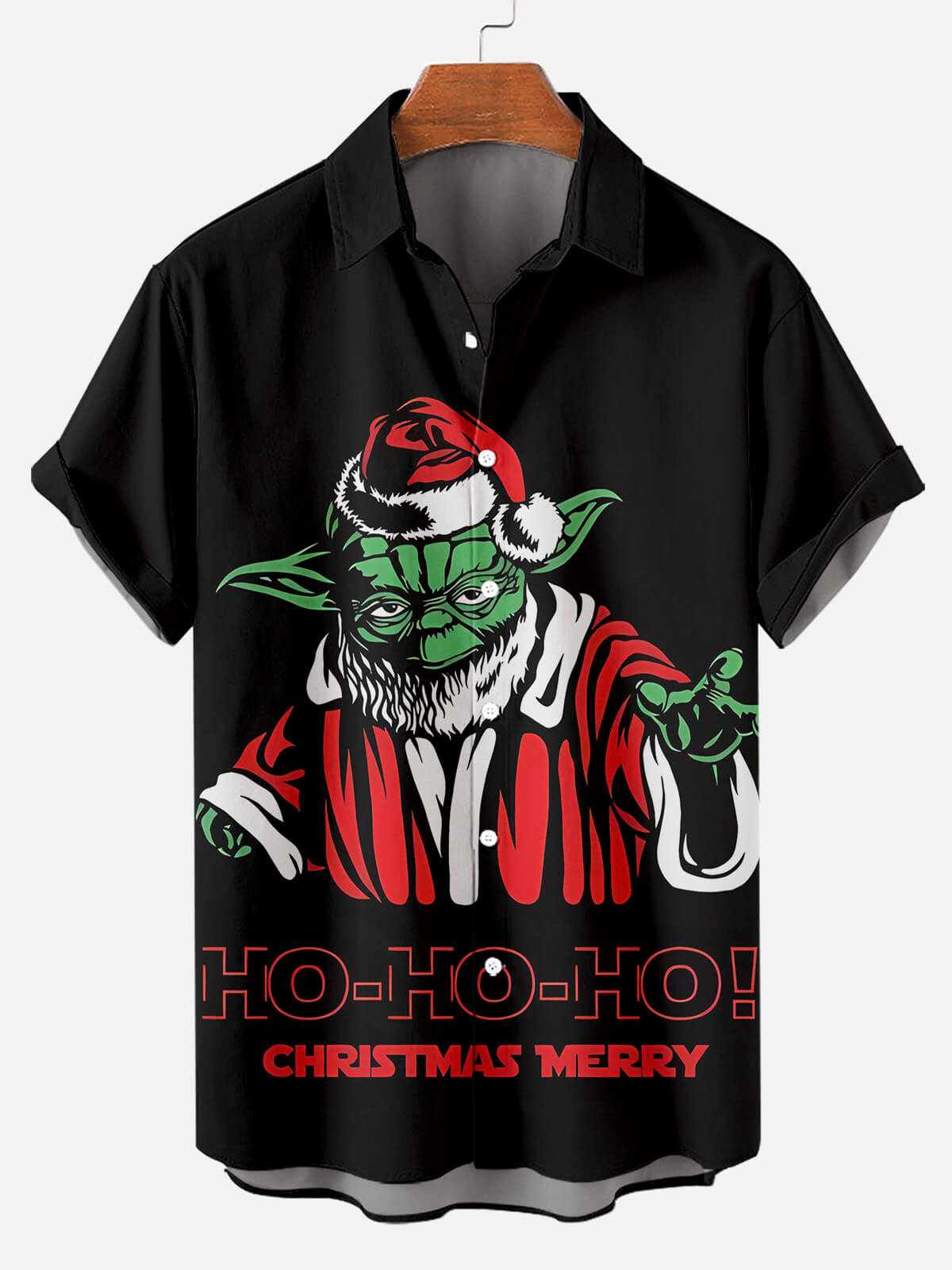Christmas HO-HO-HO printed shirt PLUSCLOTHESMAN
